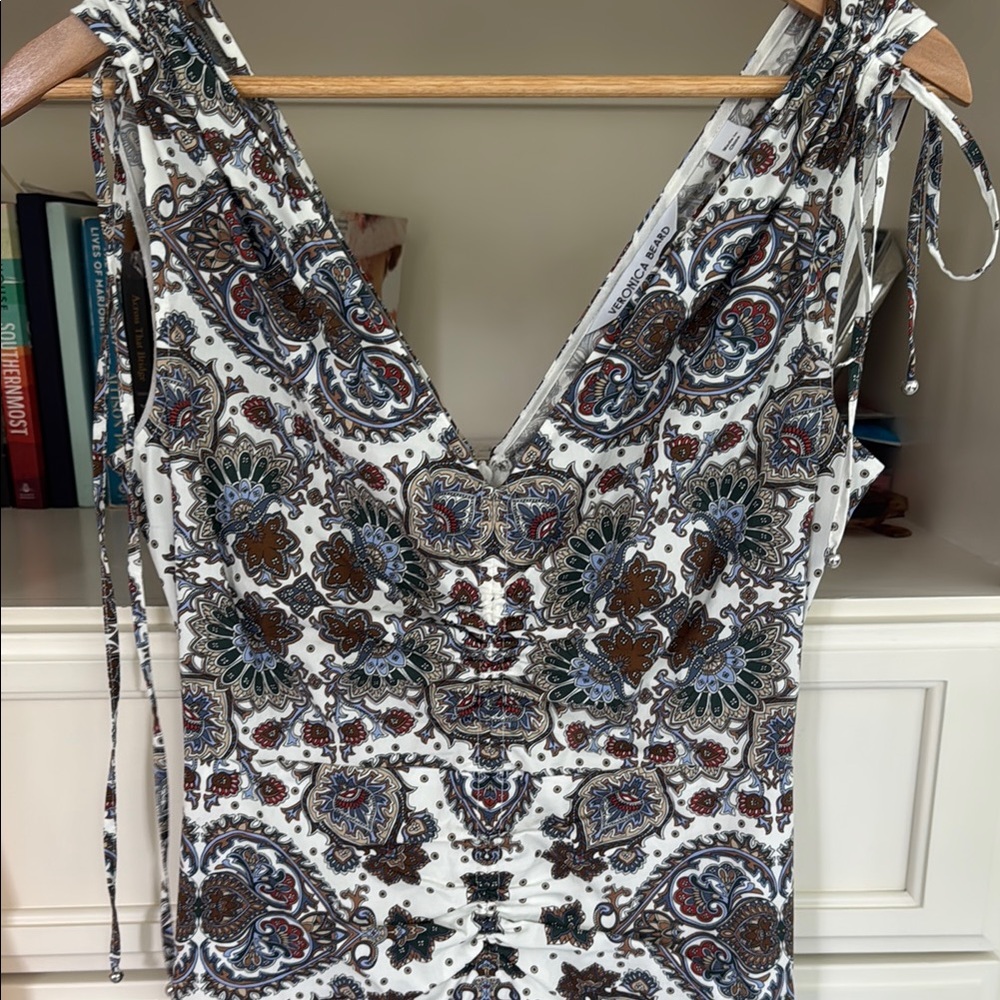 Veronica Beard Paisley Print Midi Dress